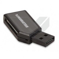 Cititor de card mini 24-in-1 USB 2.0 negru 101677 Manhattan foto