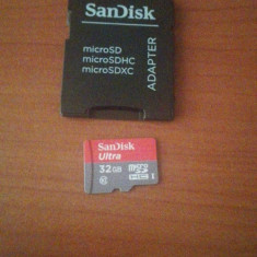 Card MicroSD SanDisk Ulra 32 GB Nou original poza reala