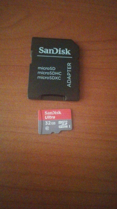 Card MicroSD SanDisk Ulra 32 GB Nou original poza reala