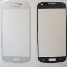 Pachet Geam + folie sticla Samsung S4 mini i9195 alb / negru touchscreen ecran