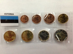 SET 8 monede euro ESTONIA 2011 (1cent - 2euro ) - UNC foto
