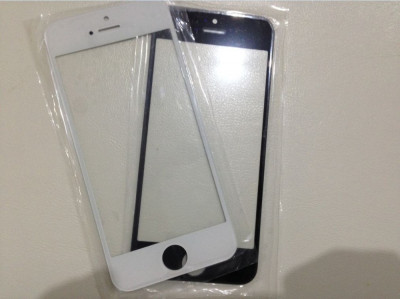 Geam Iphone 5 5S 5C alb negru touchscreen ecran foto