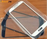 Pachet Geam + folie sticla Samsung Galaxy S4 alb / negru/ bleu touchscreen ecran