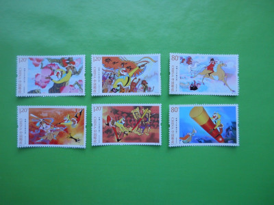 HOPCT TIMBRE CHINA 6 VAL 2014 DESENE ANIMATE MNH 51 foto