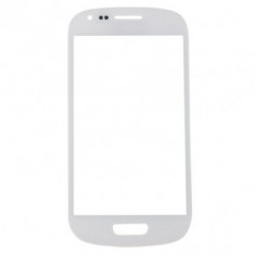 Pachet Geam + folie sticla Samsung S3 mini i8190 alb / negru touchscreen ecran