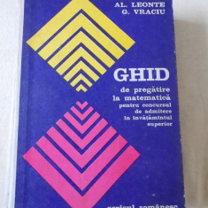 GHID DE PREGATIRE LA MATEMATICA CONCURSUL DE ADMITERE IN INVATAMANTUL SUPERIOR