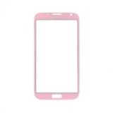Pachet Geam + folie sticla Samsung Note 2 N7100 alb roz /maro touchscreen ecran