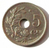 G5 BELGIA 5 CENTIMES 1931 BELGIE 2.5 g, Cu-Ni, 19 mm, F RARA prima cota 10 $ **, Europa, Cupru-Nichel