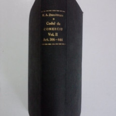 Codul de comerciu vol.II - M.A. Dumitrescu 1926 / R6P4F