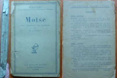 Halevy , Doctor la Universit. din Paris , Moise in istorie si in legenda , 1927 foto