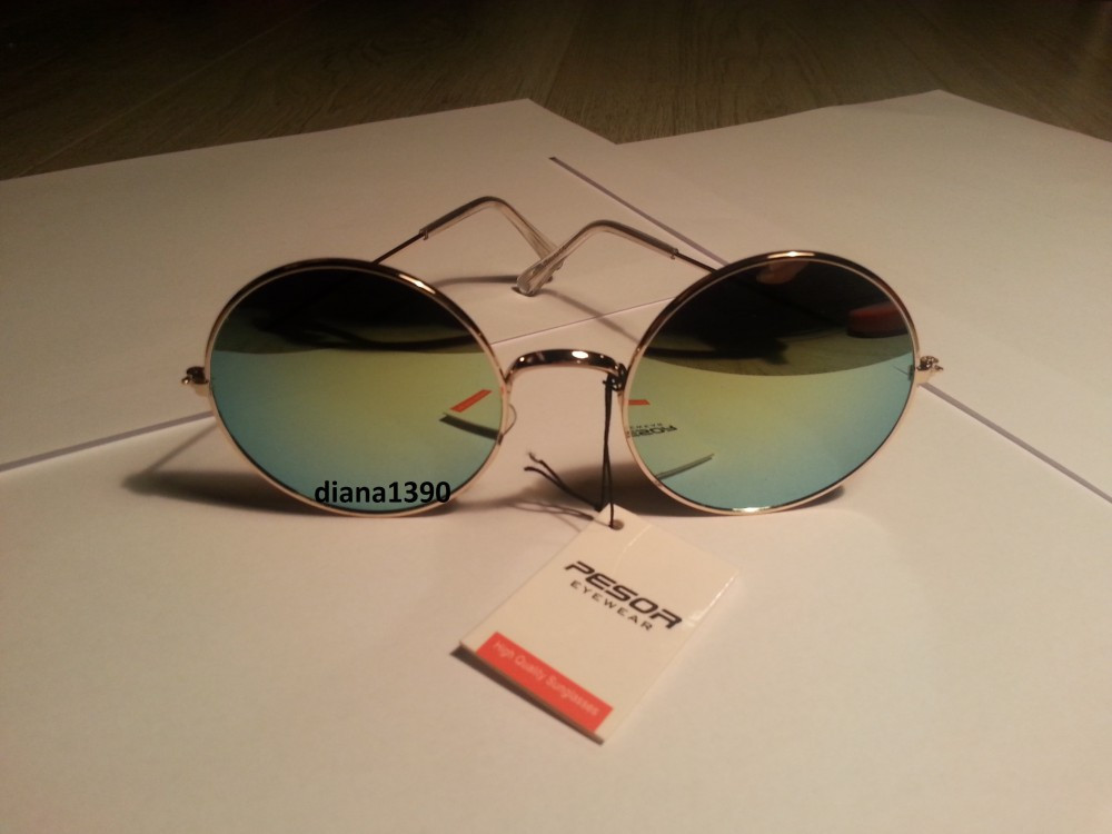 Ochelari de soare rotunzi John Lennon lentile verzi style retro, Unisex,  Protectie UV 100% | Okazii.ro