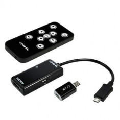 Adaptor MHL Micro USB la HDMI HDTV + Remote Control foto