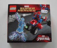 Vand Lego Super Heroes 76014 Spider-Trike vs. Electro, sigilat,70 piese, 5-12ani foto