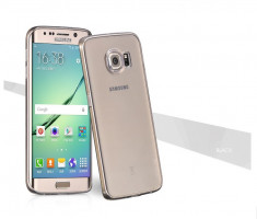 Husa HOCO Light slim - 0.5 mm, SAMSUNG GALAXY S6 EDGE +, transparent, NEGRU foto