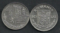 ROMANIA 10 LEI 1996 Atlanta - 4 Scene olimpice UNC KM-121 , liv in cartonas foto