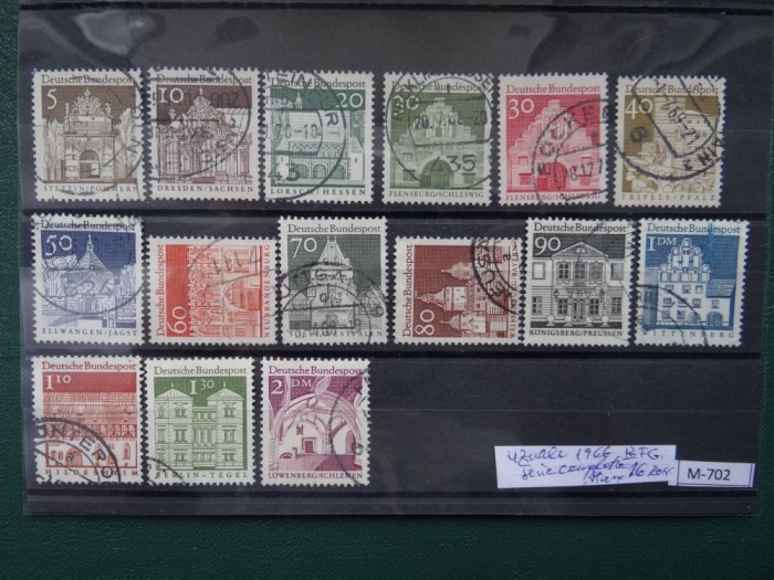 Serie Completa Straina - Uzuale RFG - Germania - stampilate M-702