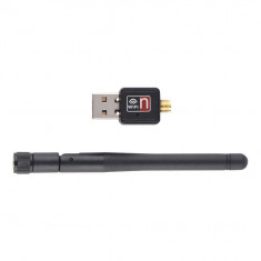 Placa de retea WIFI pe USB Lan wireless Adapter 150Mbs adaptor cu antena foto