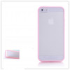 Husa silicon soft transparenta margine roz Iphone 6 Plus 5.5&quot; + folie protectie, Transparent, Apple