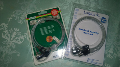 Cablu antifurt Laptopuri LogiLink NBS003 si Digitus DA-4050! Livrare gratuita! foto