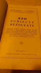 220 subiecte rezolvate, ist militara, cavalerie, artilerie, aviatie , aerostatie foto