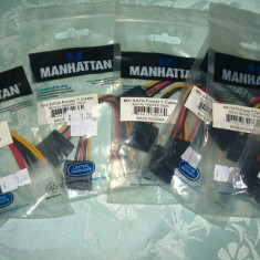 Adaptor Power Molex- Dual Sata Manhattan Sigilat Livrare gratuita!