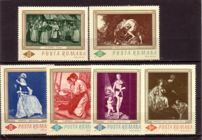 Romania L644 Reproduceri de arta - 1967 Romania L644 Reproduceri de arta - 1967