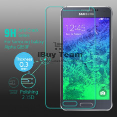 Folie sticla Samsung Galaxy Alpha securizata antisoc Tempered Glass foto