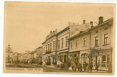 99 - SIGHET, Maramures, Market, Stores - old postcard - used - 1913 foto