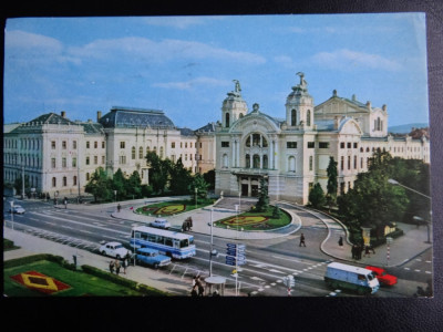 SEPT15-Vedere/Carte postala-Cluj-Teatrul National-circulata foto