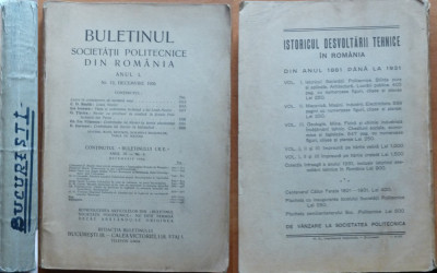 Buletinul Societatii Politehnice din Romania ,1936 , fotografii , schite , harti foto