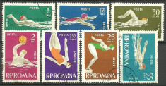 1963 - sport natatie, serie stampilata foto