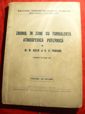 MM.Kulik si VA Roviani -Zborul in zone cu turbulenta atmosferica puternica 1956 foto