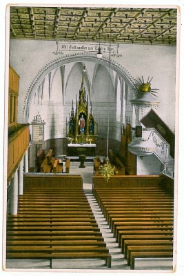 2236 - CODLEA, Brasov, Interiorul Bisericii Evanghelice - old postcard - unused foto