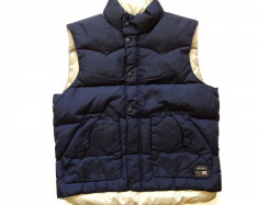 Vesta Ralph Lauren Patch Quilted Puffer albastra L si XL foto