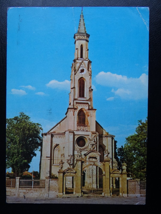 SEPT15-Vedere/Carte postala-Cluj-Biserica Sf Petru-intreg postal-circulata
