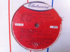 CULEGERE DE CANTECE ROMANESTI disc vinyl muzica corala patriotica folclor lp exe foto