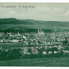 1460 - GHERLA, Cluj, Panorama, Railway Station - old postcard - used - 1917