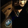 Holograme LED Wireless Hyundai - Logo Proiector Usa, Tuning i30 Accent, Fara Gaura, Baterii, Universal