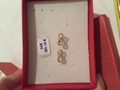 CERCEI AUR INFINIT -CU PIETRE foto