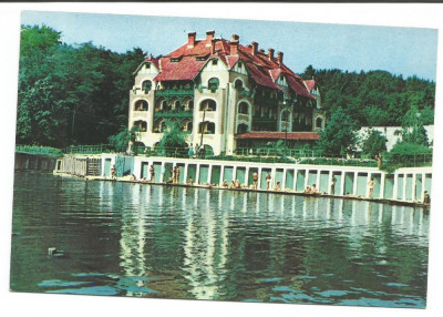 @carte postala(ilustrata)-SIBIU-Ocna Sibiului-Pavilionul central al bailor foto