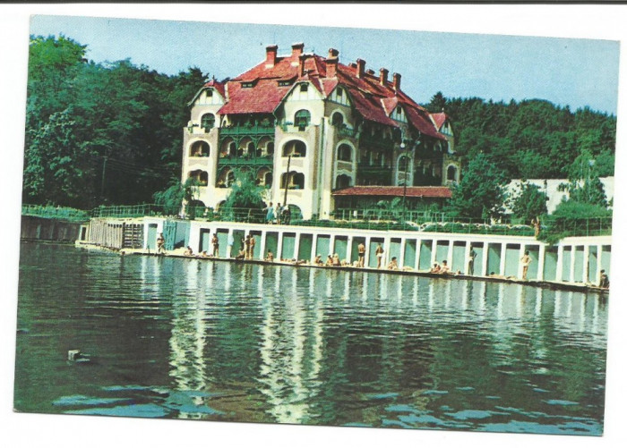 @carte postala(ilustrata)-SIBIU-Ocna Sibiului-Pavilionul central al bailor