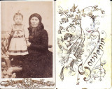 CDV, Foto cabinet Chaland-Hartwig - epoca carton Barlad, Berlad, Romania pana la 1900, Portrete