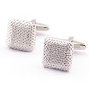 Butoni camasa silver model patrat + cutie cadou