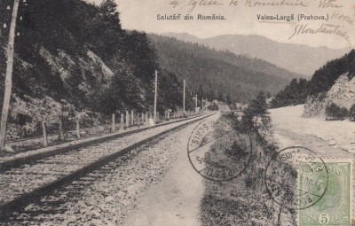 VALEA LARGA PRAHOVA SALUTARI DIN ROMANIA CALEA FERATA , TCV , CIRC. IUN.&amp;#039;&amp;#039;906 foto