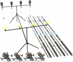 Set 4 lansete oxygen select 2,7m cu 4 oxygen df50 10 rul si rod pod full echipat foto