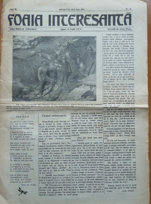 Ziarul Foaia interesanta , Orastie , nr. 29 , 1914 ; Intocmita de Ioan Mota foto