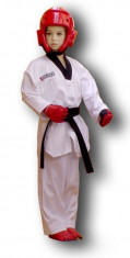 Dobok - ribbed* Polyeste 65%/bumbac 35%*Alb*120 cm foto