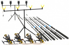 Set 4 Oxygen Select 3,0m cu 4 SW50 cu 10 rul si bait runner, rod pod 4 full foto