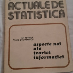 Probleme actuale de statistica - Ion Petrica, Vasile Stefanescu