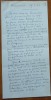 4 pagini manuscris ale scriitorului francez Paul Vialar despre Romania, 1964